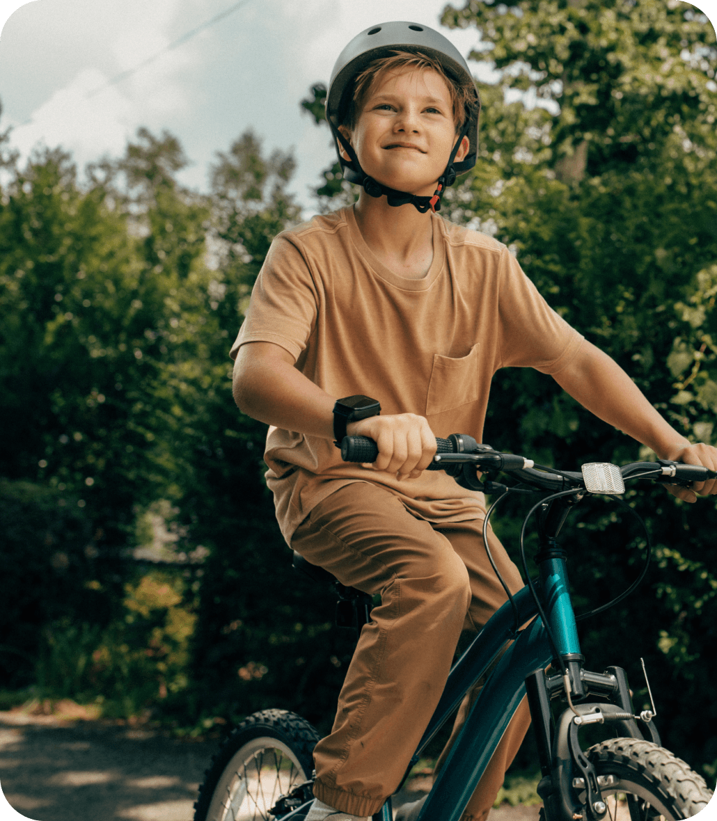 Child at after-school practice